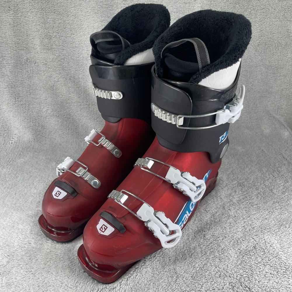 Salomon Ski Boots RT Junior 26-26.5 305mm Red T3 Downhill 3-Buckle Alpine